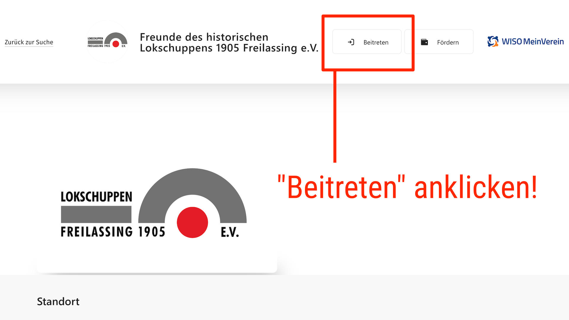 Anleitung - Beitreten