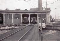 260 806-5 und 260 128-4 im Bw Freilassing, 26.10.1983