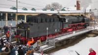 Dampflokomotive 01 066 mit einem Sonderzug in Freilassing