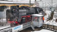 Dampflokomotive 01 066 mit einem Sonderzug in Freilassing